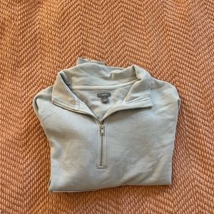 Baby Blue Aerie Cropped Quarterzip Sweater